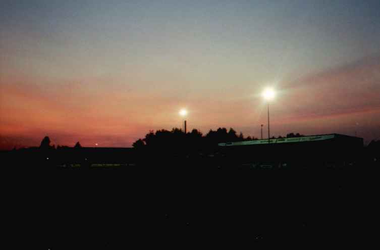 Sportpark De Del bei Sonnenuntergang