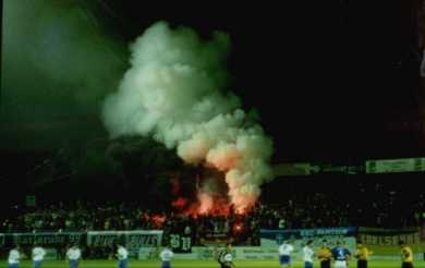 Rhein-Neckar-Stadion - KSC-Pryromanen